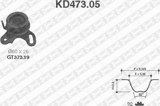 SNR KD473.05 - Zobsiksnas komplekts autodraugiem.lv