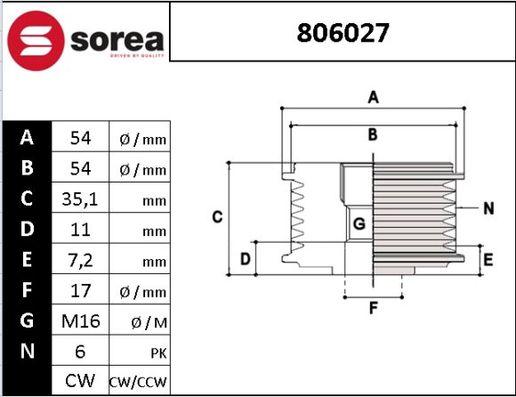SNRA 806027 - Piedziņas skriemelis, Ģenerators autodraugiem.lv