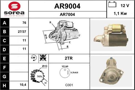 SNRA AR9004 - Starteris autodraugiem.lv