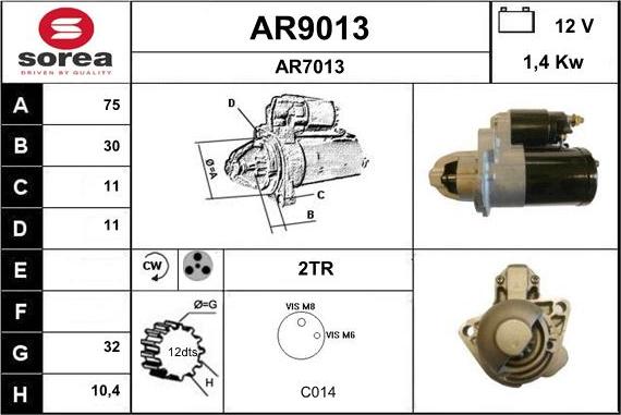 SNRA AR9013 - Starteris autodraugiem.lv