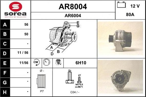 SNRA AR8004 - Ģenerators autodraugiem.lv