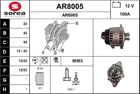 SNRA AR8005 - Ģenerators autodraugiem.lv