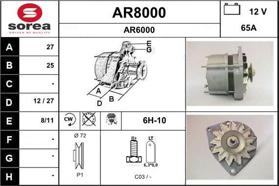 SNRA AR8000 - Ģenerators autodraugiem.lv