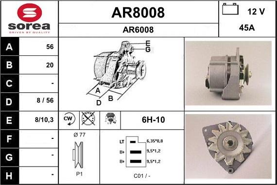 SNRA AR8008 - Ģenerators autodraugiem.lv