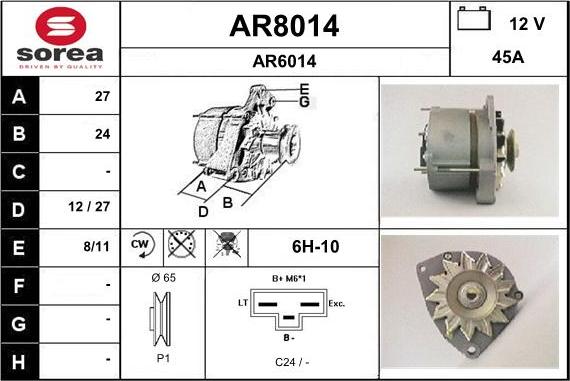 SNRA AR8014 - Ģenerators autodraugiem.lv
