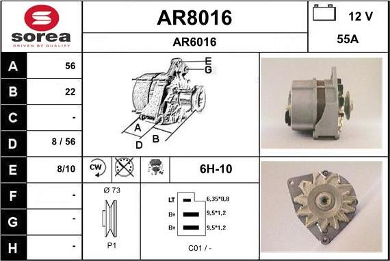 SNRA AR8016 - Ģenerators autodraugiem.lv