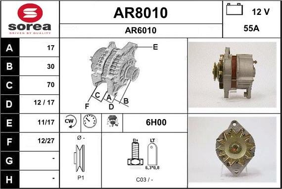 SNRA AR8010 - Ģenerators autodraugiem.lv