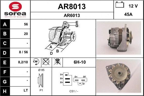 SNRA AR8013 - Ģenerators autodraugiem.lv