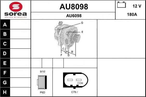 SNRA AU8098 - Ģenerators autodraugiem.lv