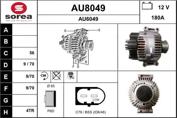 SNRA AU8049 - Ģenerators autodraugiem.lv