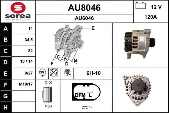 SNRA AU8046 - Ģenerators autodraugiem.lv