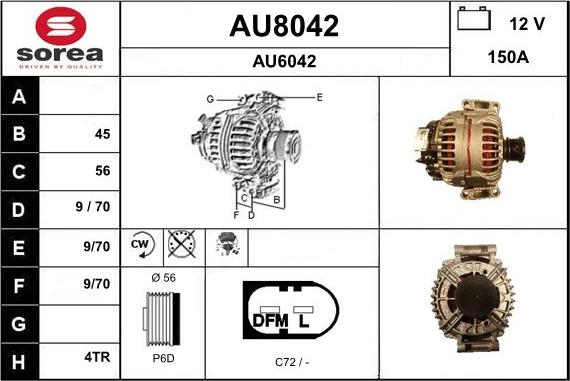 SNRA AU8042 - Ģenerators autodraugiem.lv