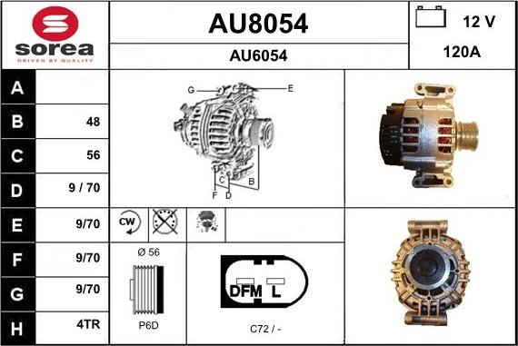 SNRA AU8054 - Ģenerators autodraugiem.lv