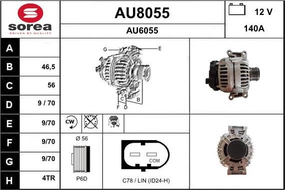 SNRA AU8055 - Ģenerators autodraugiem.lv