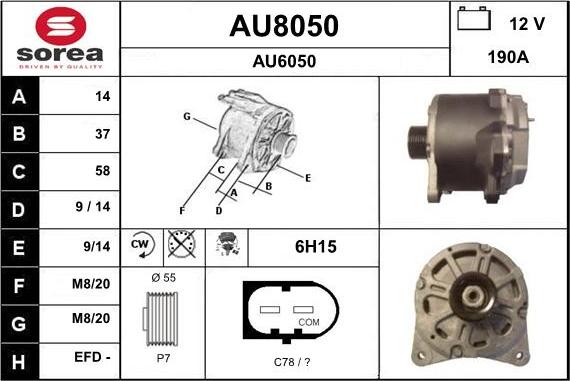 SNRA AU8050 - Ģenerators autodraugiem.lv