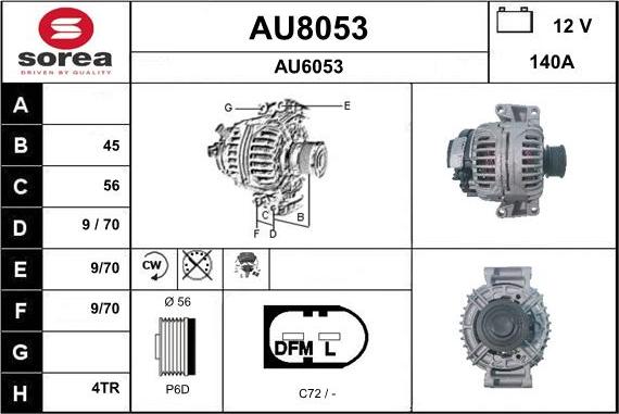 SNRA AU8053 - Ģenerators autodraugiem.lv