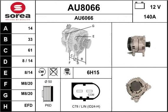 SNRA AU8066 - Ģenerators autodraugiem.lv