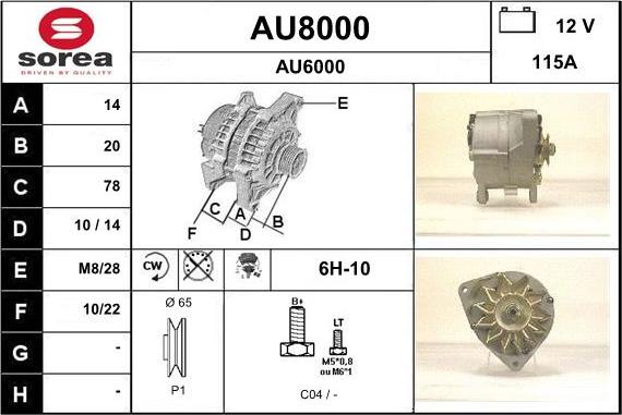 SNRA AU8000 - Ģenerators autodraugiem.lv
