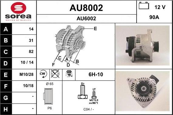 SNRA AU8002 - Ģenerators autodraugiem.lv