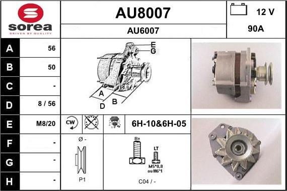 SNRA AU8007 - Ģenerators autodraugiem.lv