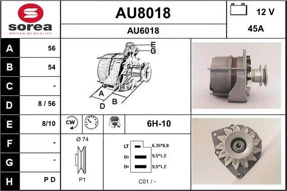 SNRA AU8018 - Ģenerators autodraugiem.lv