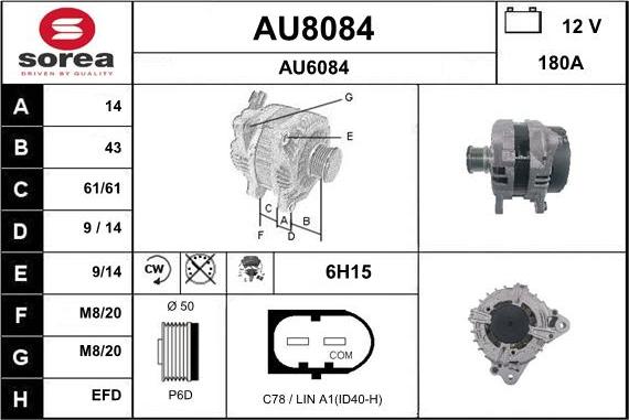 SNRA AU8084 - Ģenerators autodraugiem.lv
