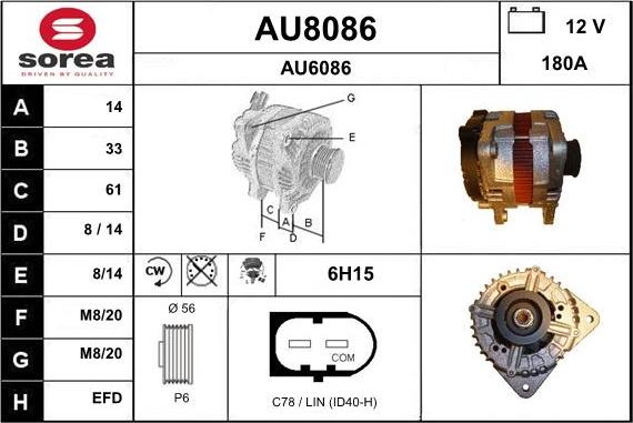 SNRA AU8086 - Ģenerators autodraugiem.lv