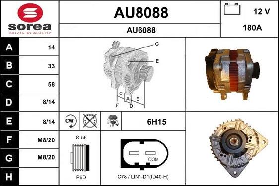 SNRA AU8088 - Ģenerators autodraugiem.lv