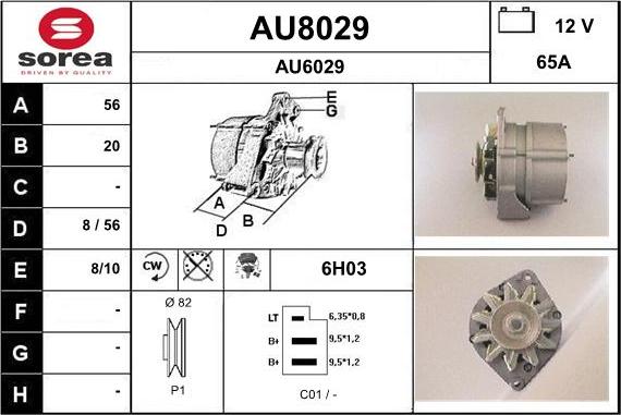 SNRA AU8029 - Ģenerators autodraugiem.lv