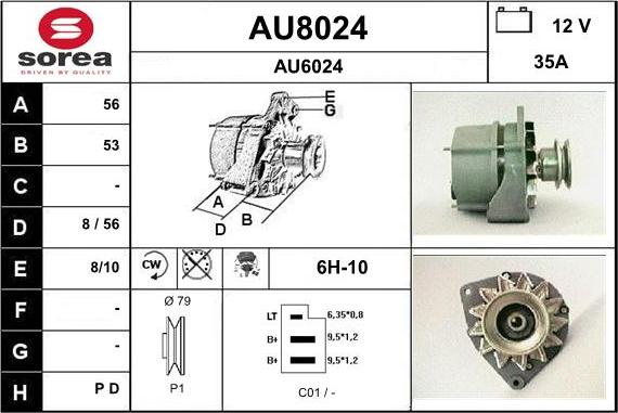 SNRA AU8024 - Ģenerators autodraugiem.lv