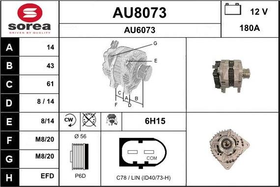 SNRA AU8073 - Ģenerators autodraugiem.lv