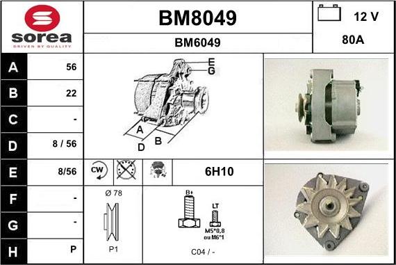 SNRA BM8049 - Ģenerators autodraugiem.lv