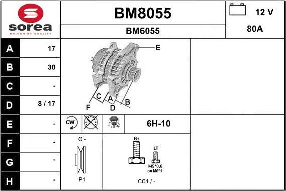 SNRA BM8055 - Ģenerators autodraugiem.lv