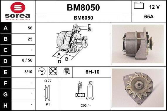SNRA BM8050 - Ģenerators autodraugiem.lv