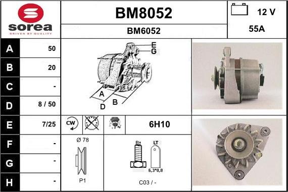 SNRA BM8052 - Ģenerators autodraugiem.lv