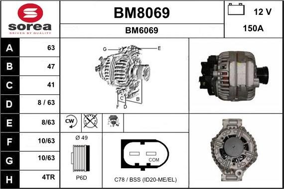 SNRA BM8069 - Ģenerators autodraugiem.lv
