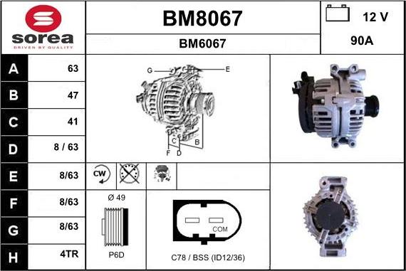 SNRA BM8067 - Ģenerators autodraugiem.lv