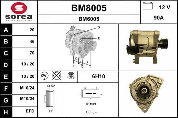 SNRA BM8005 - Ģenerators autodraugiem.lv