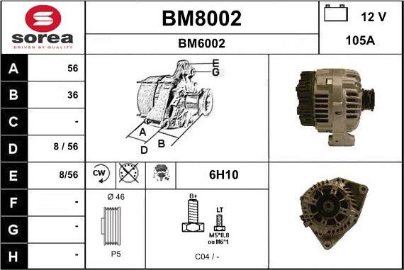 SNRA BM8002 - Ģenerators autodraugiem.lv