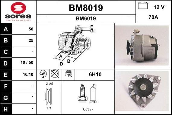 SNRA BM8019 - Ģenerators autodraugiem.lv