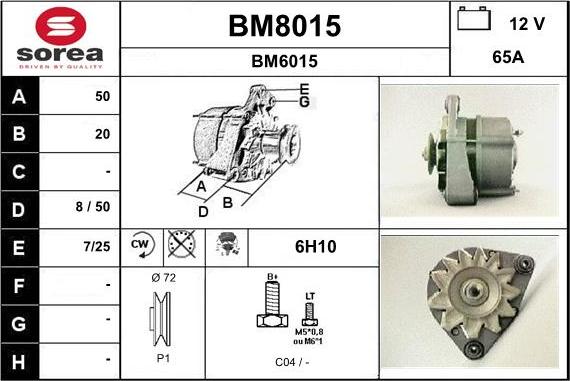 SNRA BM8015 - Ģenerators autodraugiem.lv