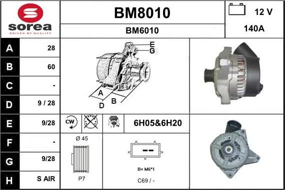 SNRA BM8010 - Ģenerators autodraugiem.lv
