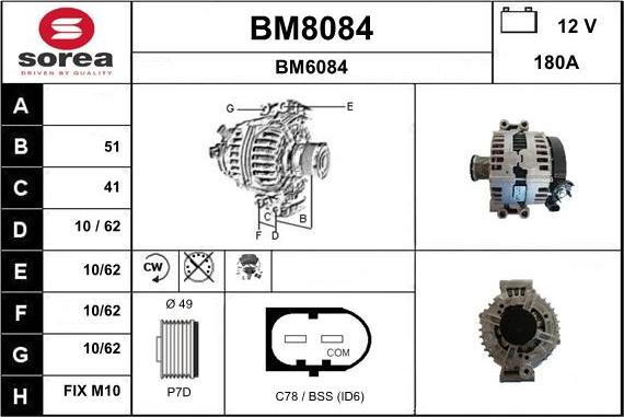 SNRA BM8084 - Ģenerators autodraugiem.lv