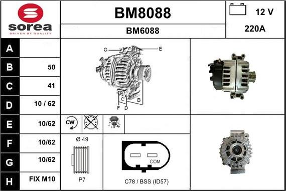 SNRA BM8088 - Ģenerators autodraugiem.lv