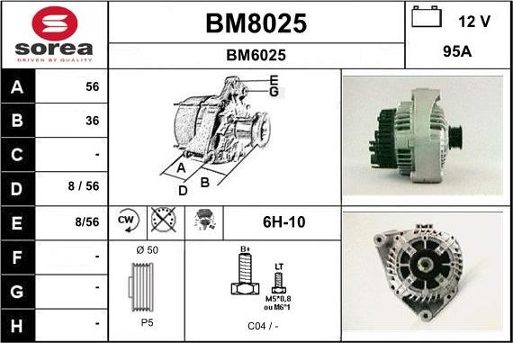 SNRA BM8025 - Ģenerators autodraugiem.lv