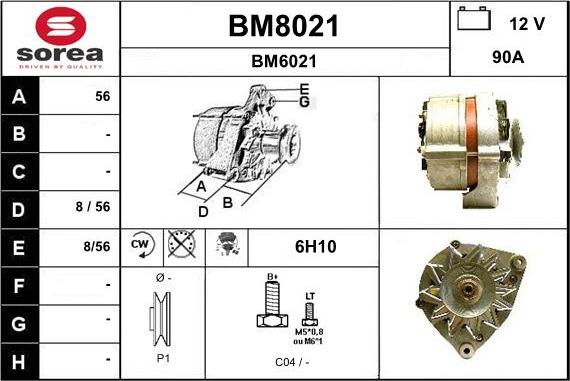 SNRA BM8021 - Ģenerators autodraugiem.lv