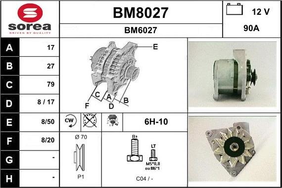 SNRA BM8027 - Ģenerators autodraugiem.lv