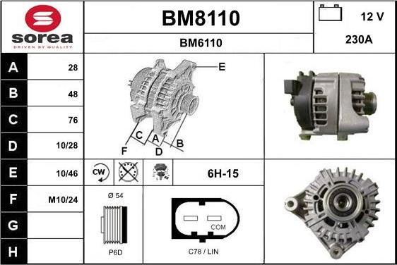 SNRA BM8110 - Ģenerators autodraugiem.lv