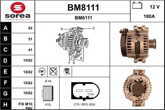 SNRA BM8111 - Ģenerators autodraugiem.lv