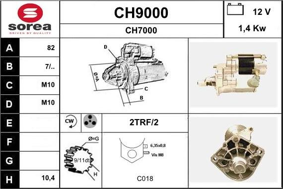 SNRA CH9000 - Starteris autodraugiem.lv